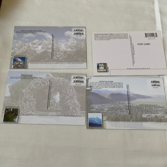 Set of 4 post cards unused new travel Wyoming national park - Picture 6 of 8